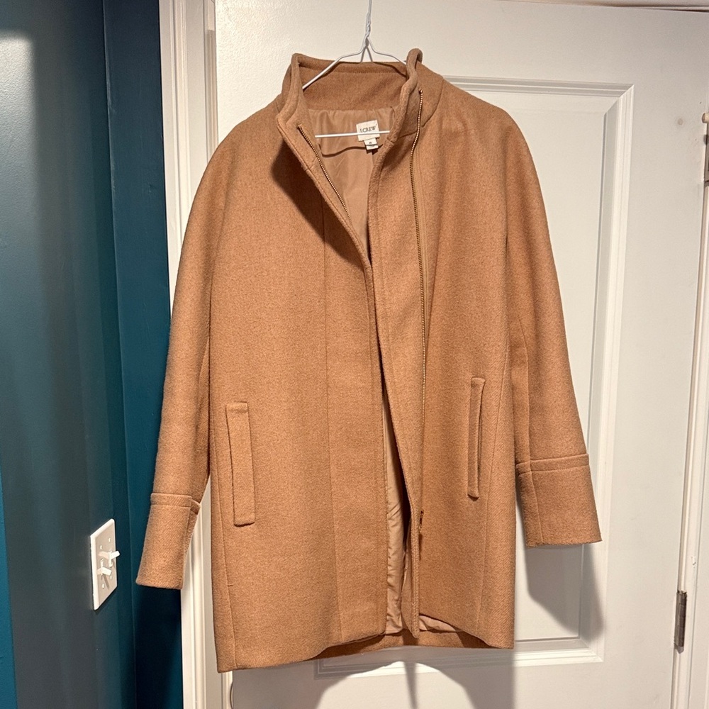 J Crew Pea Coat - Camel color, women’s 6